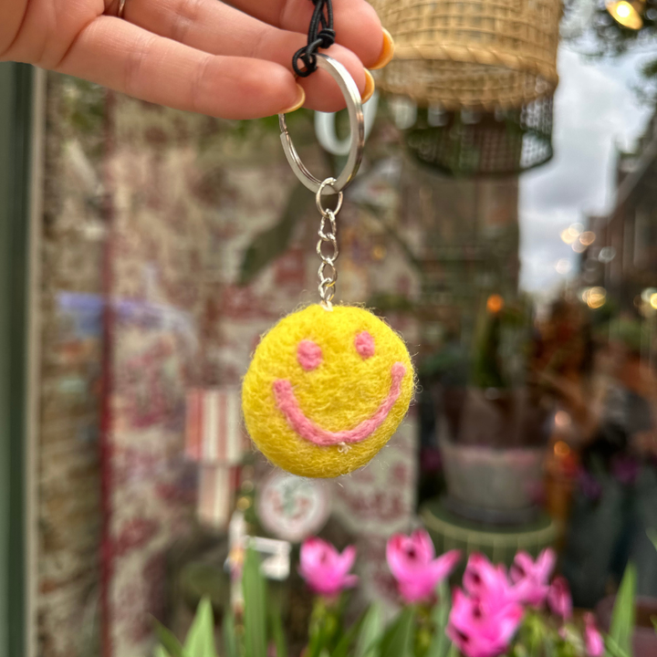 Sleutelhanger - Smiley - Lemon