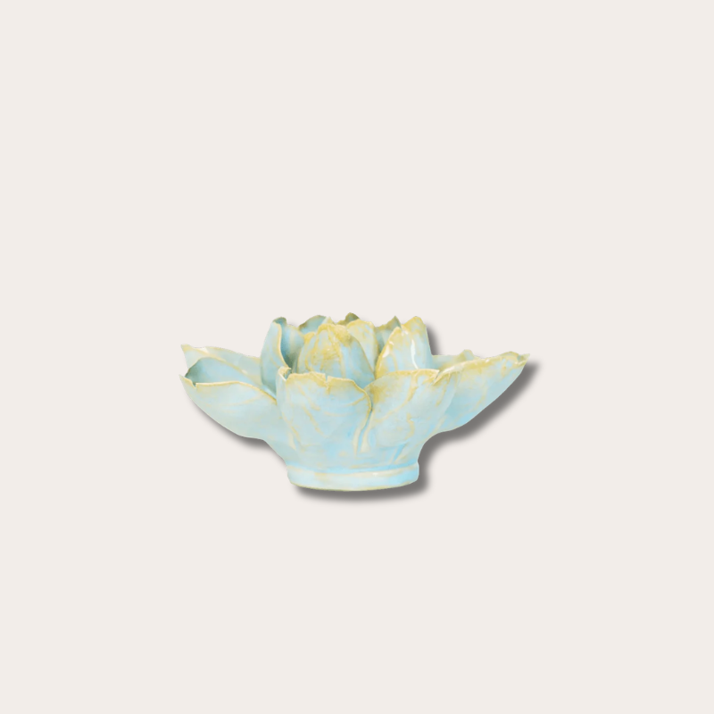 Keramieken bloem - Waterlelie - Lichtblauw
