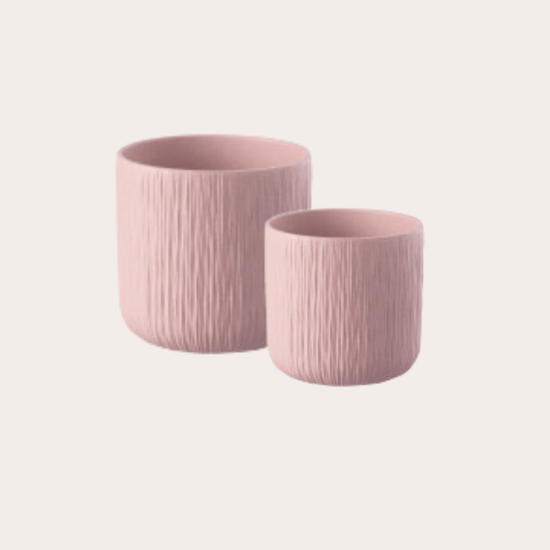 Pot - Ginny - Ribbel  - pastel roze