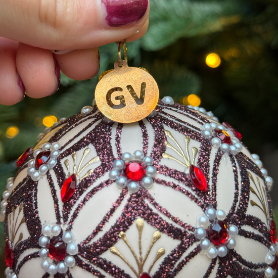 GV - Kerstbal - Demi - Crème