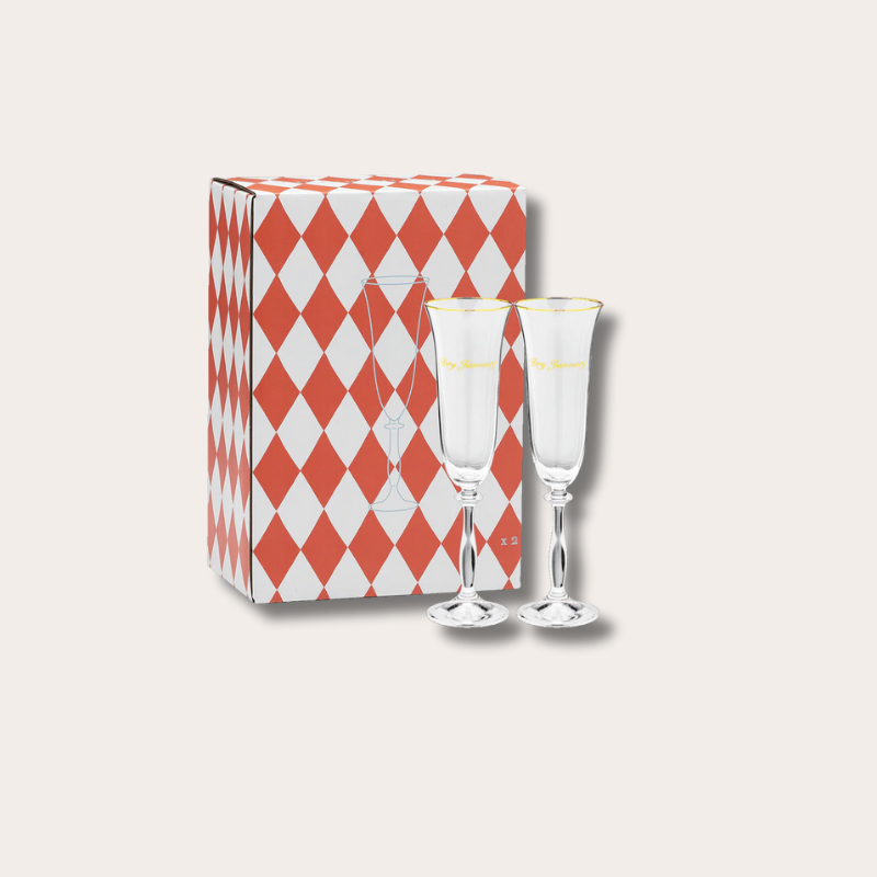 Anna+Nina - Champagne flute - Dry january - Set of 2