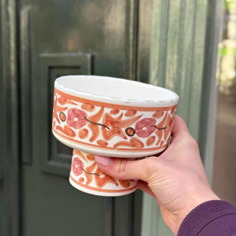 Chabi Chic - voorraadpot op voet - peach