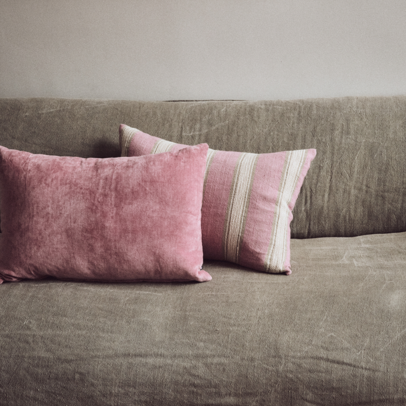 HKliving Velvet cushion rose