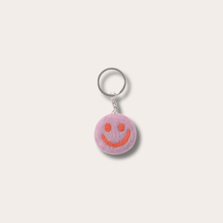 Sleutelhanger - Smiley - Rose