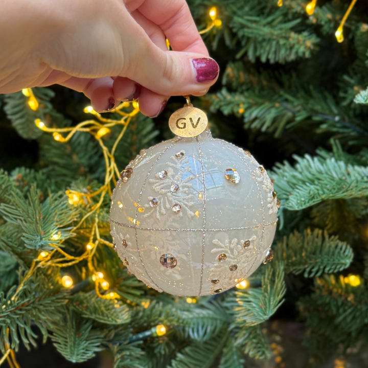 GV - Kerstbal - Petra - Wit