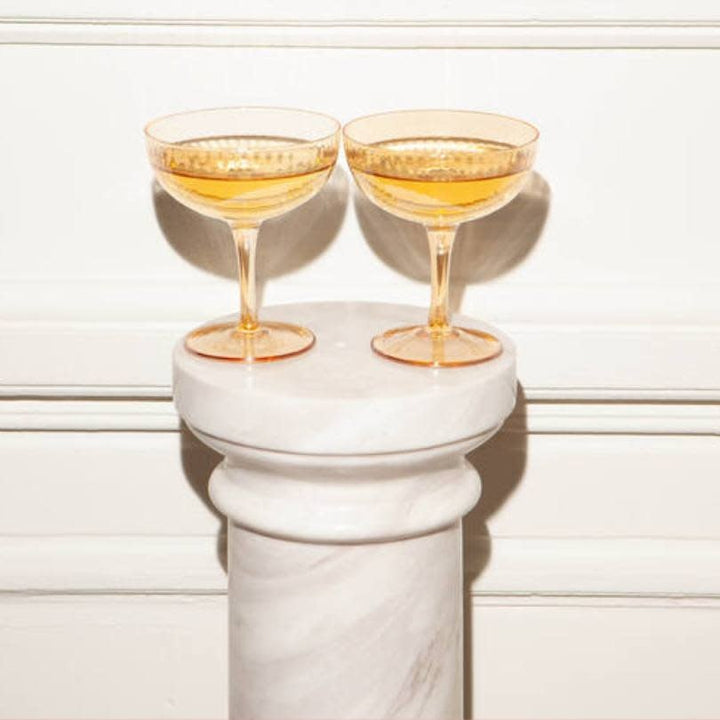 Champagne coupes set - amber