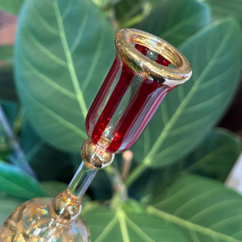 Kandelaar GV - Bubbel/streep - Rood