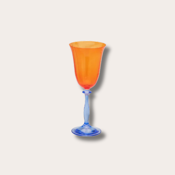 Anna+Nina - Multicoloured Wine Glass - oranje