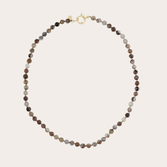 Fijne gemstone ketting / agaat-mêlée