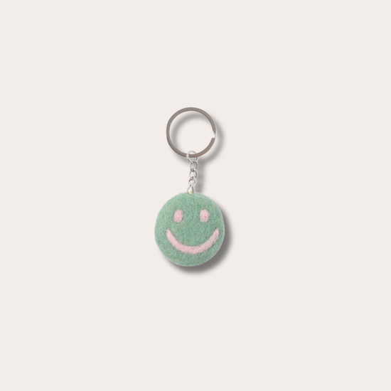 Sleutelhanger - Smiley - Spring green