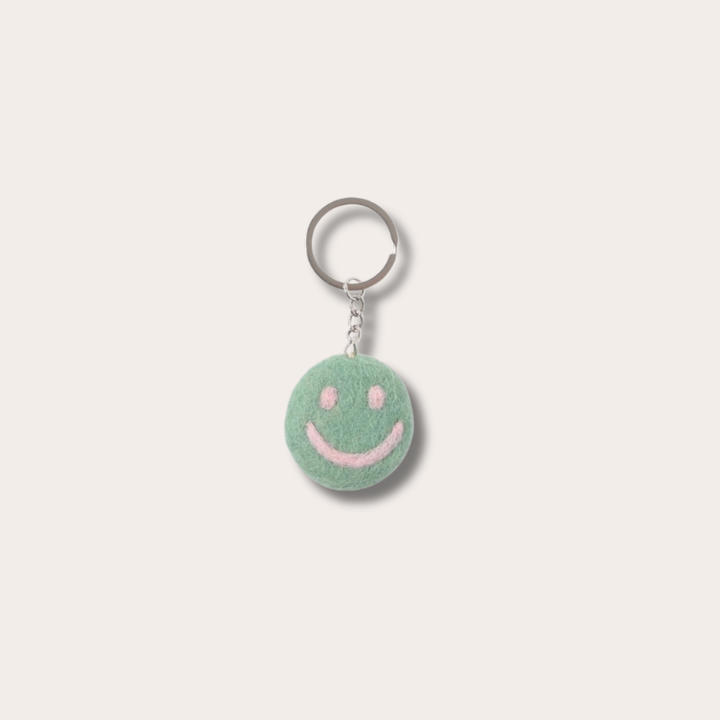 Sleutelhanger - Smiley - Spring green