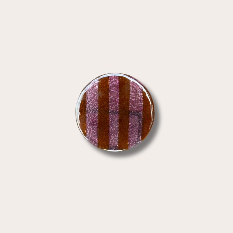 Onderzetter - Glas - Oranje/ roze