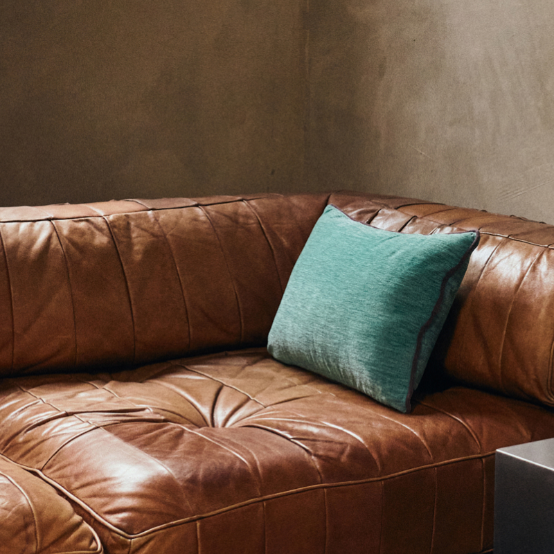 HKliving - Velvet cushion - Deep sea