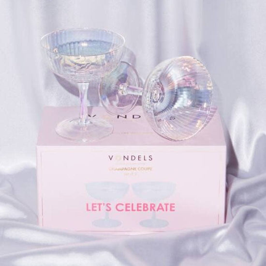 Champagne coupes set - transparant