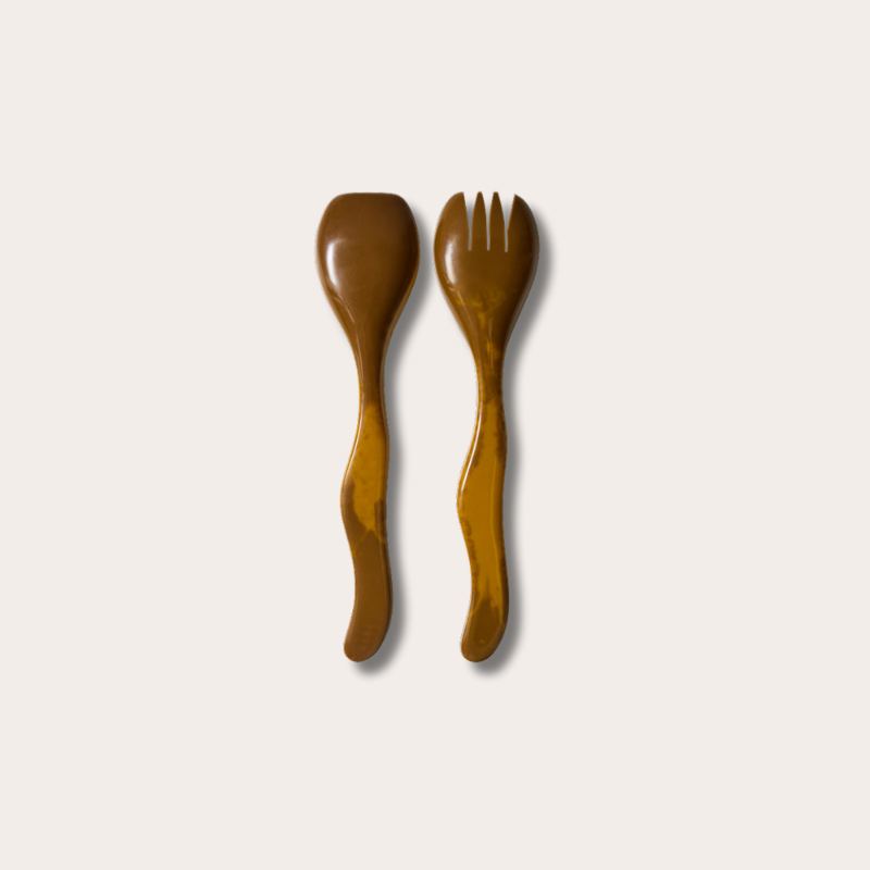 HKliving - Salad cutlery - Ochre