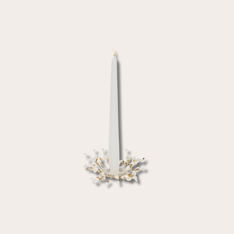 Deco om kandelaar - Tinsel - Goud