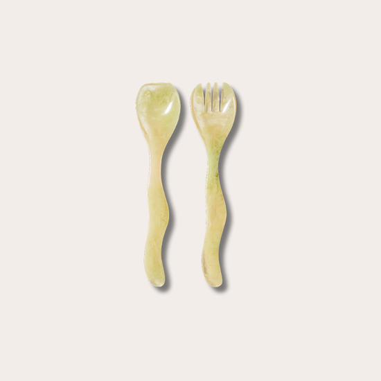 HKliving - Salad cutlery - Mist green