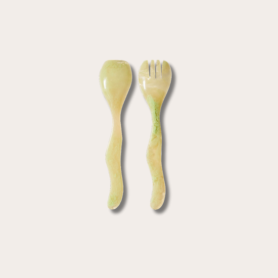HKliving - Salad cutlery - Mist green