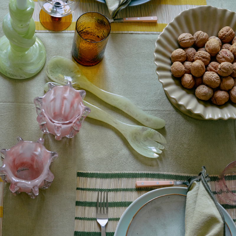 HKliving - Salad cutlery - Mist green