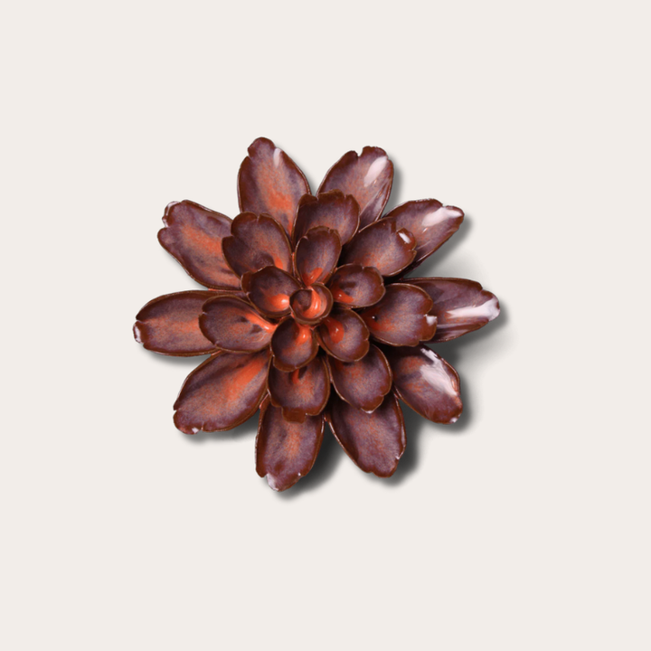 Keramieken bloem - Madelief - Bordeaux