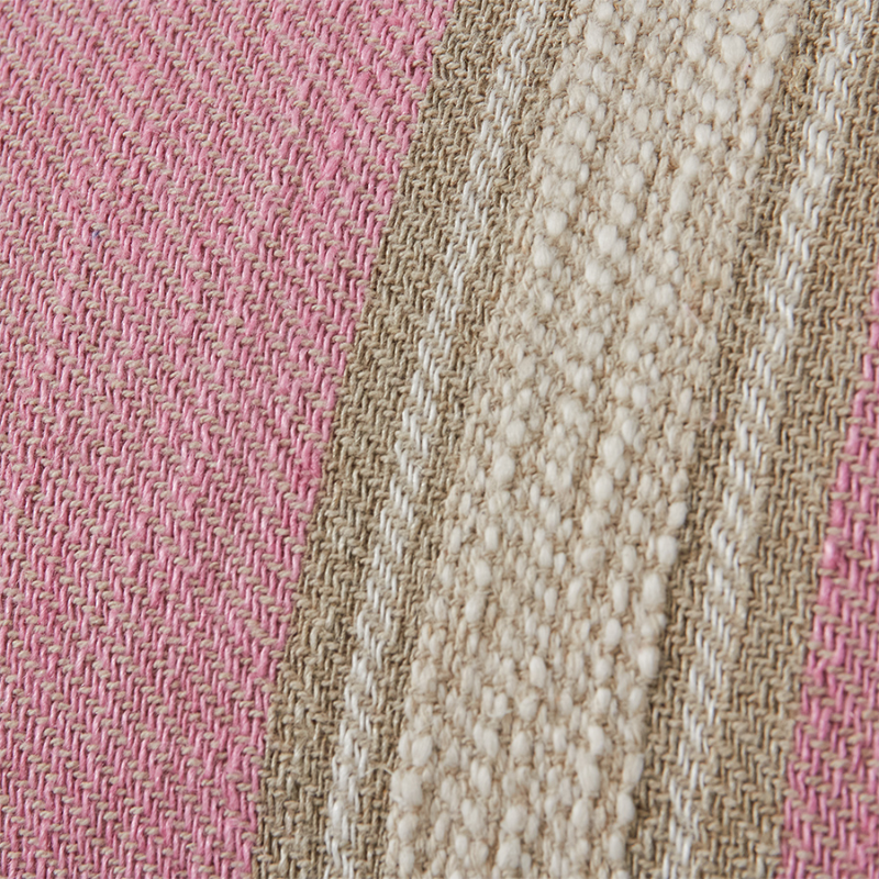HKliving Woven striped cushion blush