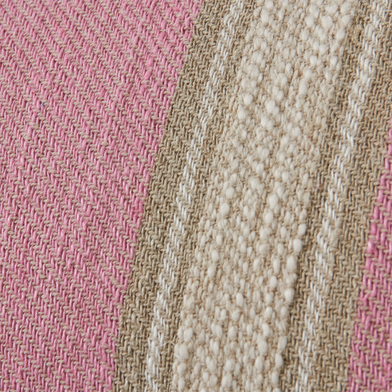 HKliving Woven striped cushion blush
