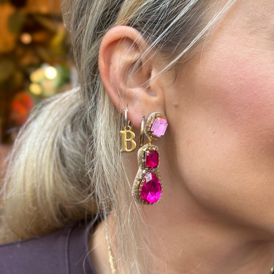 Oorbellen - Triple Drop - Roze