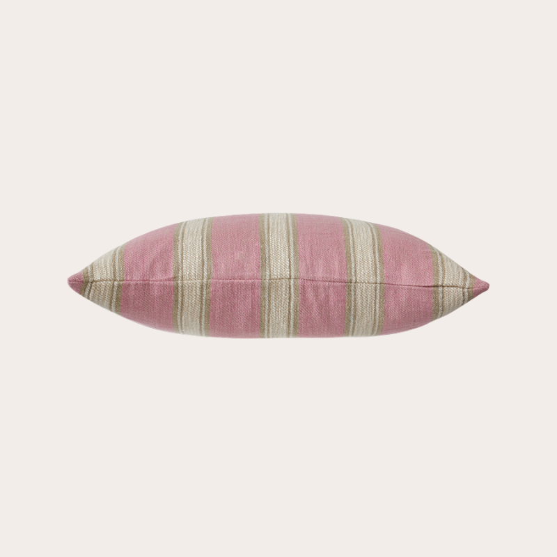 HKliving Woven striped cushion blush