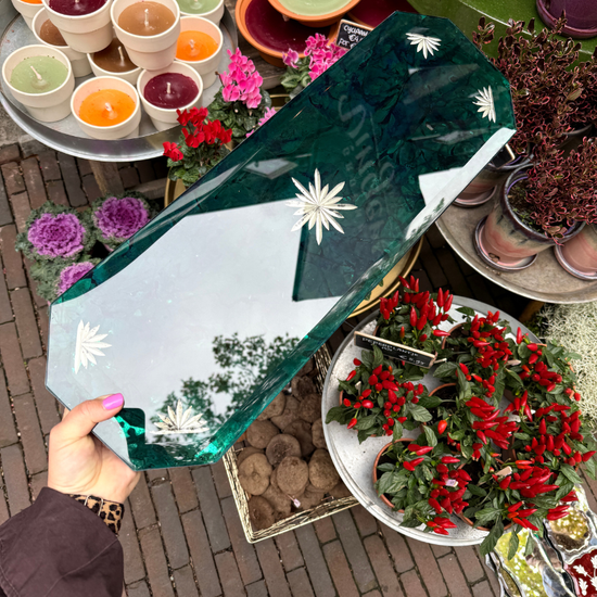 Dienblad spiegel Romeo - groen L