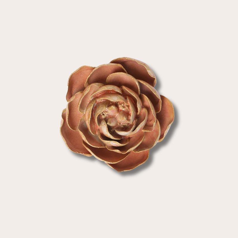 Keramieken bloem - Pioenroos - Perzikroze