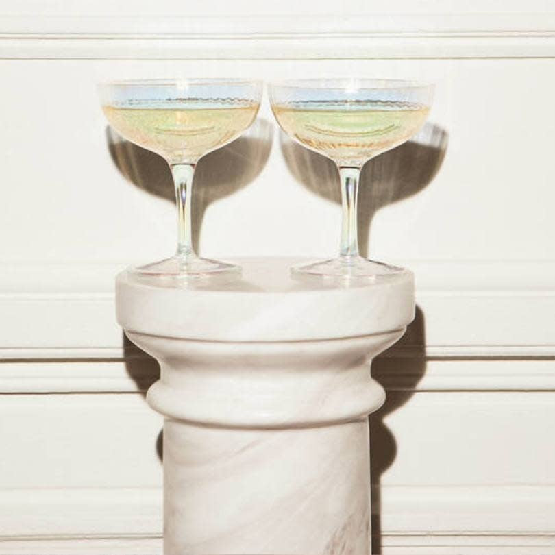 Champagne coupes set - transparant