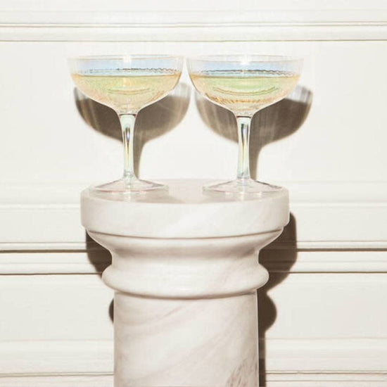 Champagne coupes set - transparant