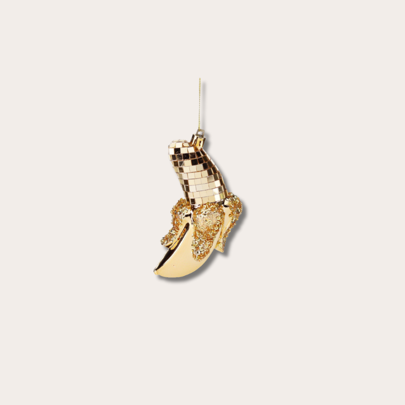 Kerstornament - Banaan - Glitter