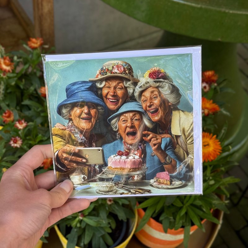 Kaart - Vriendinnen selfie