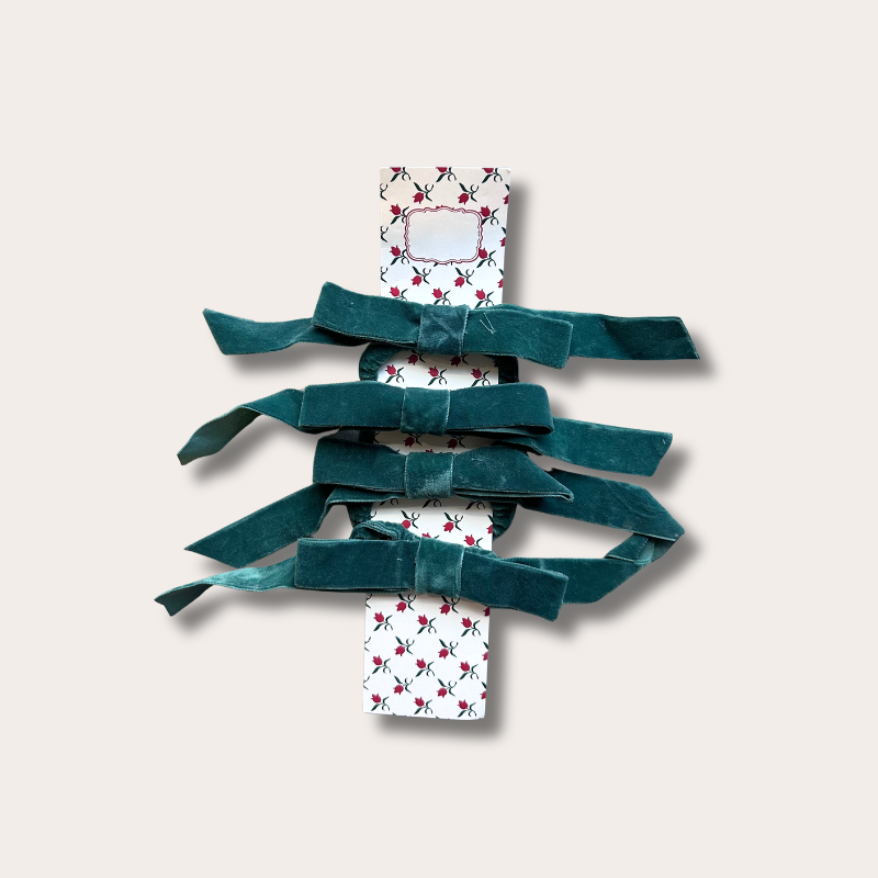 Servetstrikken - Lily - flessengroen (set van 4)