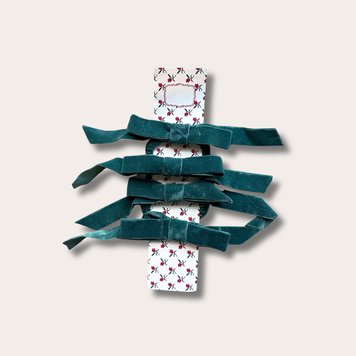 Servetstrikken - Lily - flessengroen (set van 4)