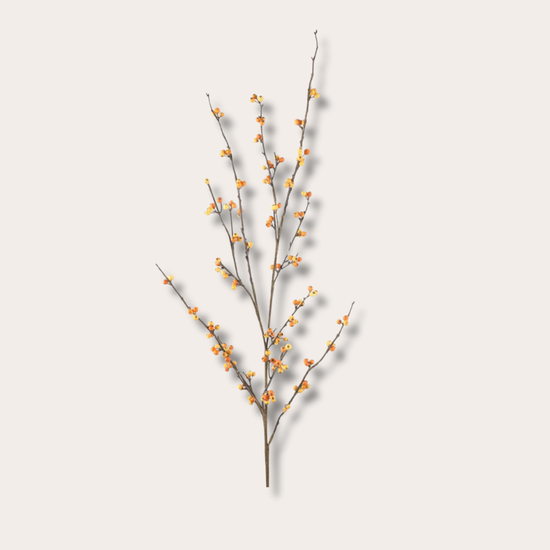 Zijden bloem - Berry Ilex oranje