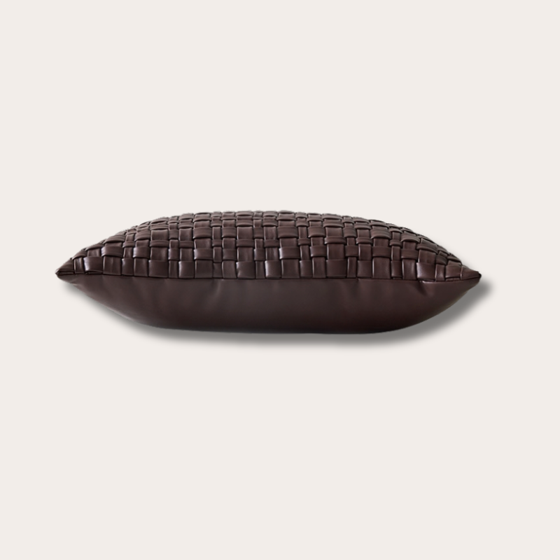 HKliving Woven cushion - chocolate brown