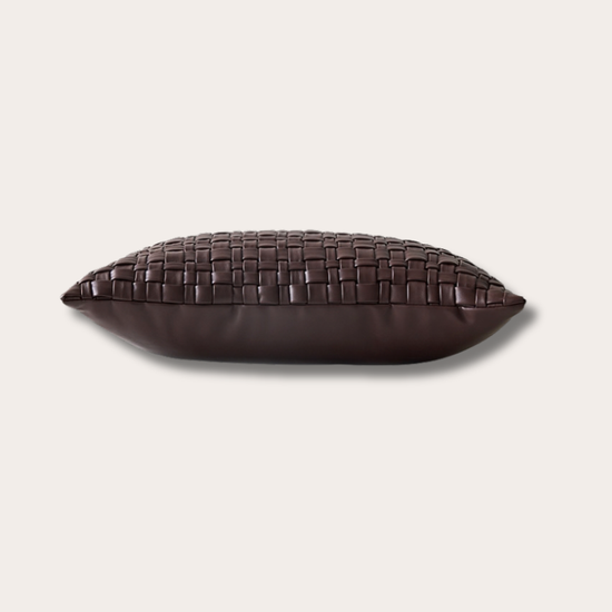 HKliving Woven cushion - chocolate brown