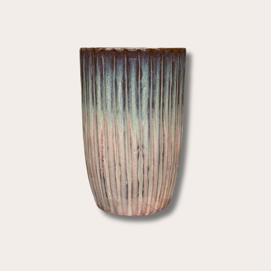 Pot - Olivia - bruin/roze overloop