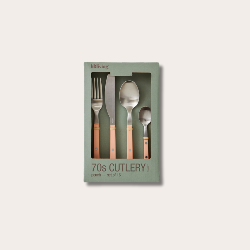 HKliving - Cutlery - Peach (set of 16)