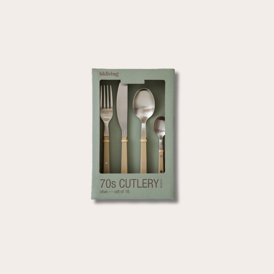 HKliving - Cutlery - Olive (set of 16)
