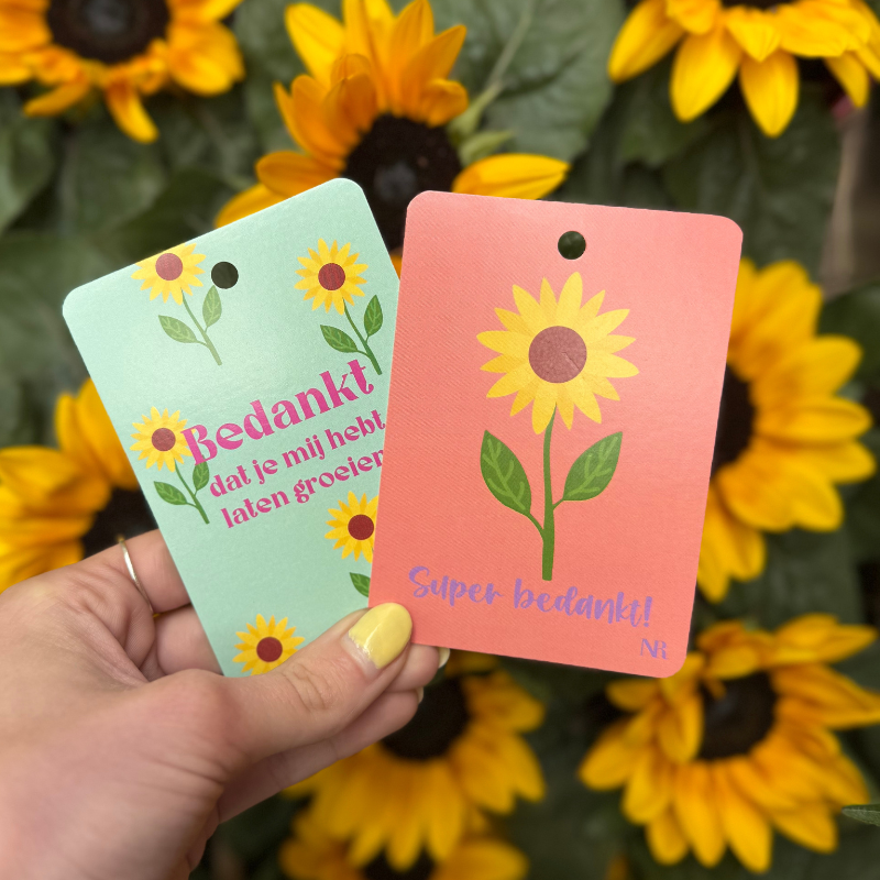 Kaart klein - Bedankt dat je mij hebt laten groeien