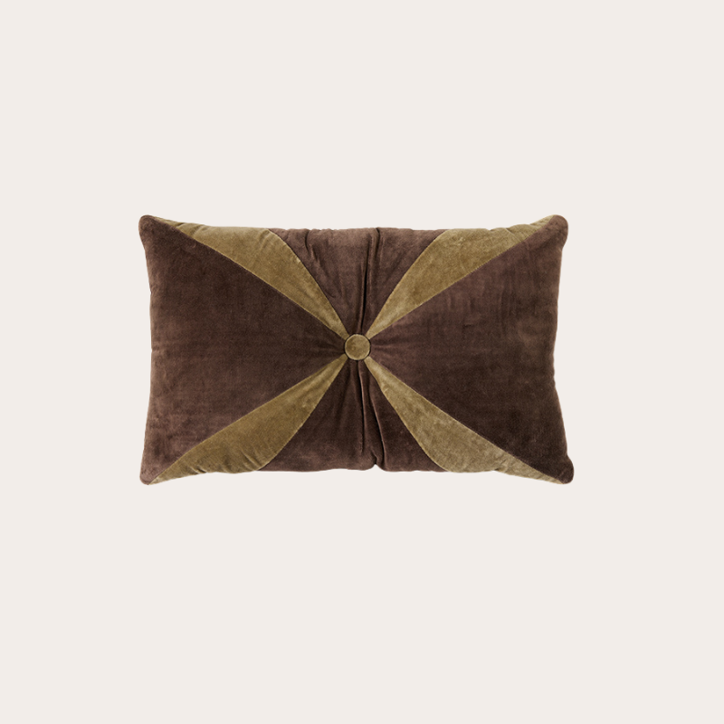 HKliving Velvet brown cushion