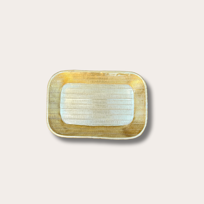 Dienbladen rechthoekig - goud