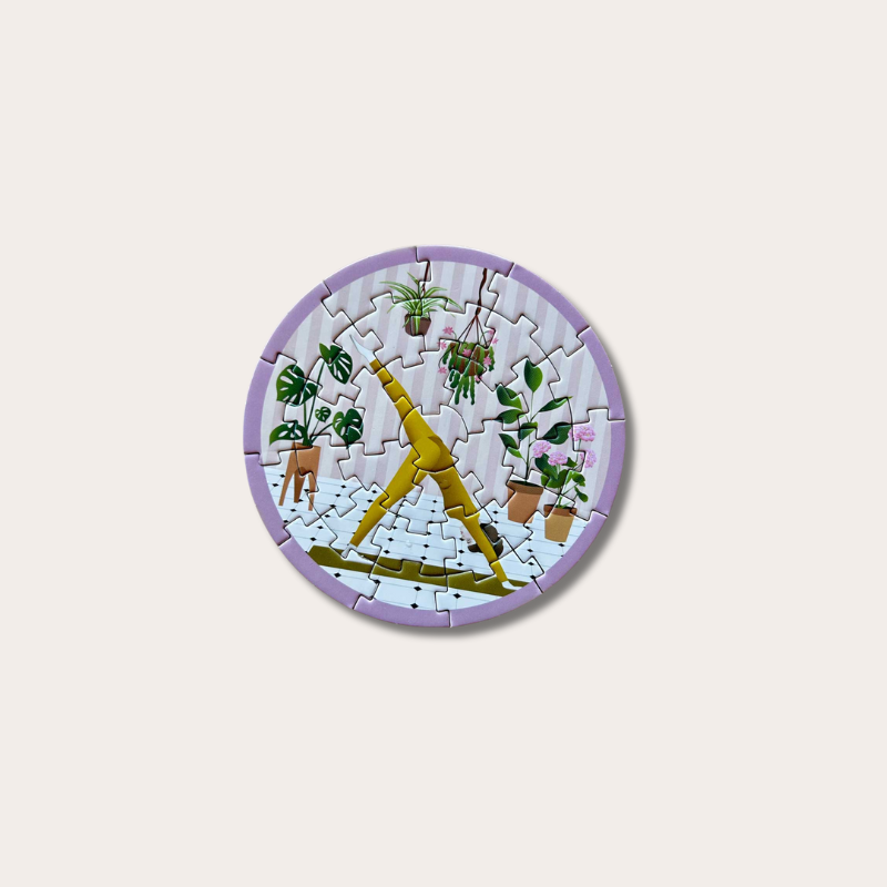 Mini puzzel - Yoga & plants