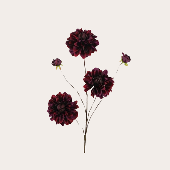 Zijden bloem - Dahlia bordeaux
