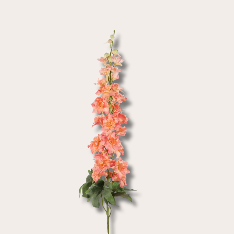 Zijden bloem - Ridderspoor - Zalmroze