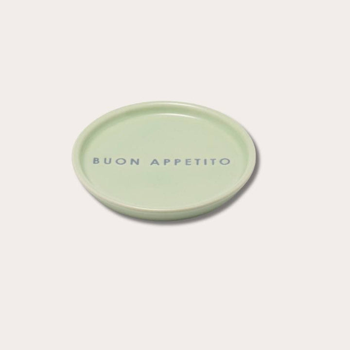 Plate - Buon appetito - licht groen