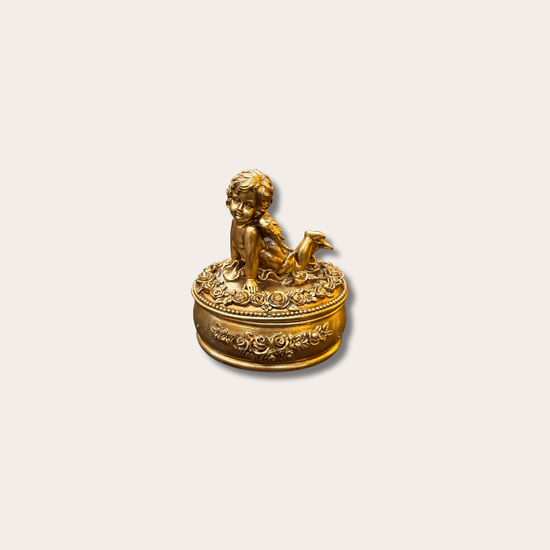 Sieraden doosje engel - goud M
